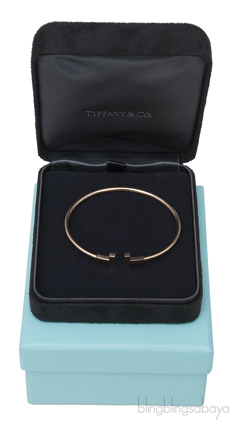 T Wire Rose Gold Bracelet