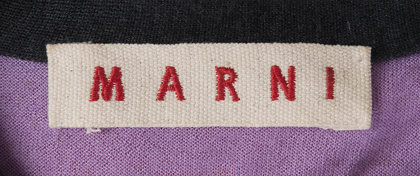 Purple Stripe Cashmere Blend Cardigan