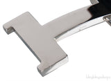 White Epsom \"H\" Reversible Belt