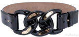 Black Patent Lucite Chain Belt*