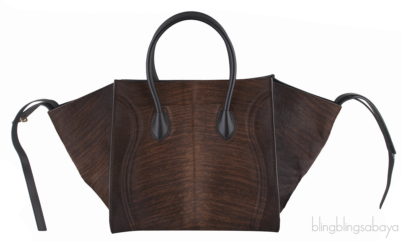 Shaded Pony Hair Phantom Brown Bag