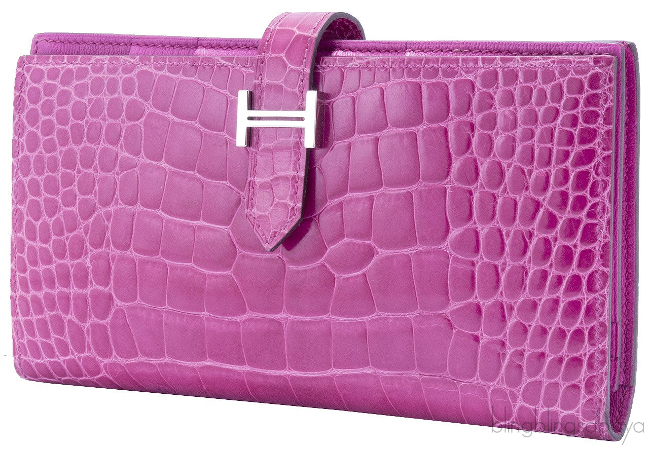Rose Tyrien Bearn Crocodile Wallet