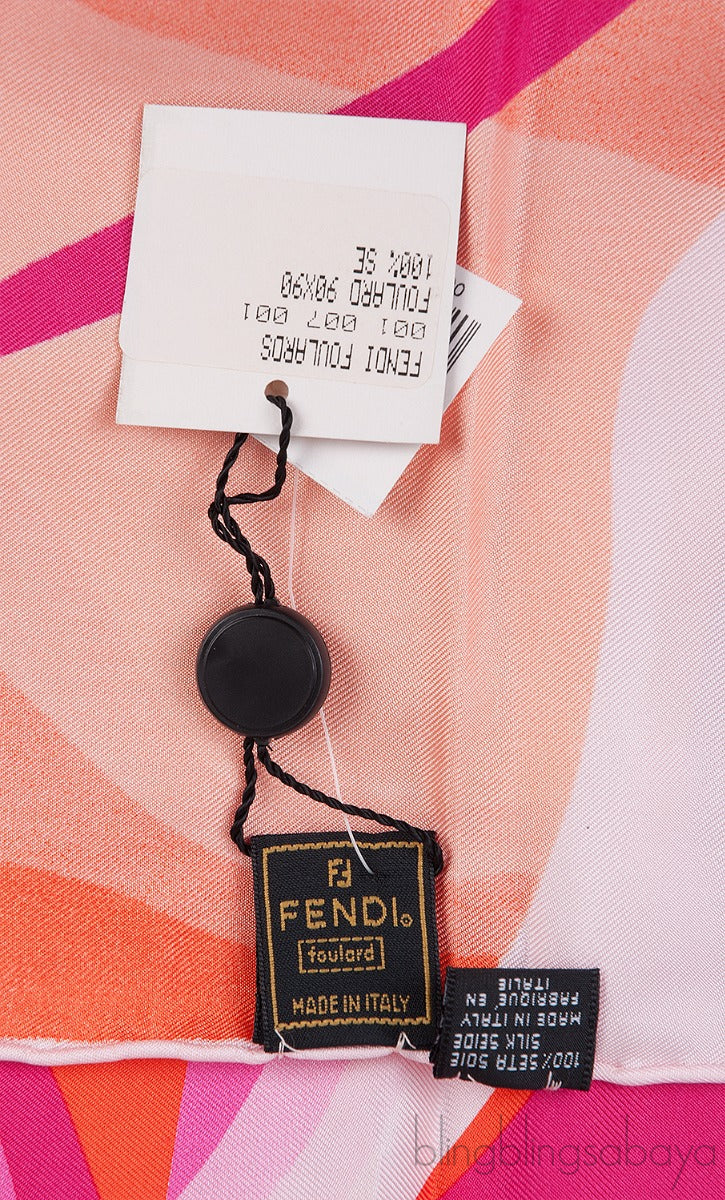 Foulard Orange Multicolor Silk