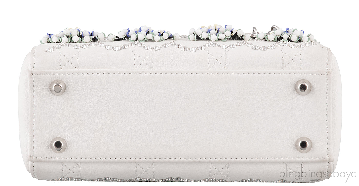 Lady Dior Mini Crystal Bead Embellished Bag