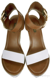 Bi-color Leather Wedge