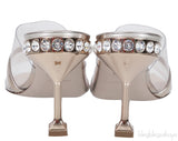 Gold Metallic Leather & PVC Mules