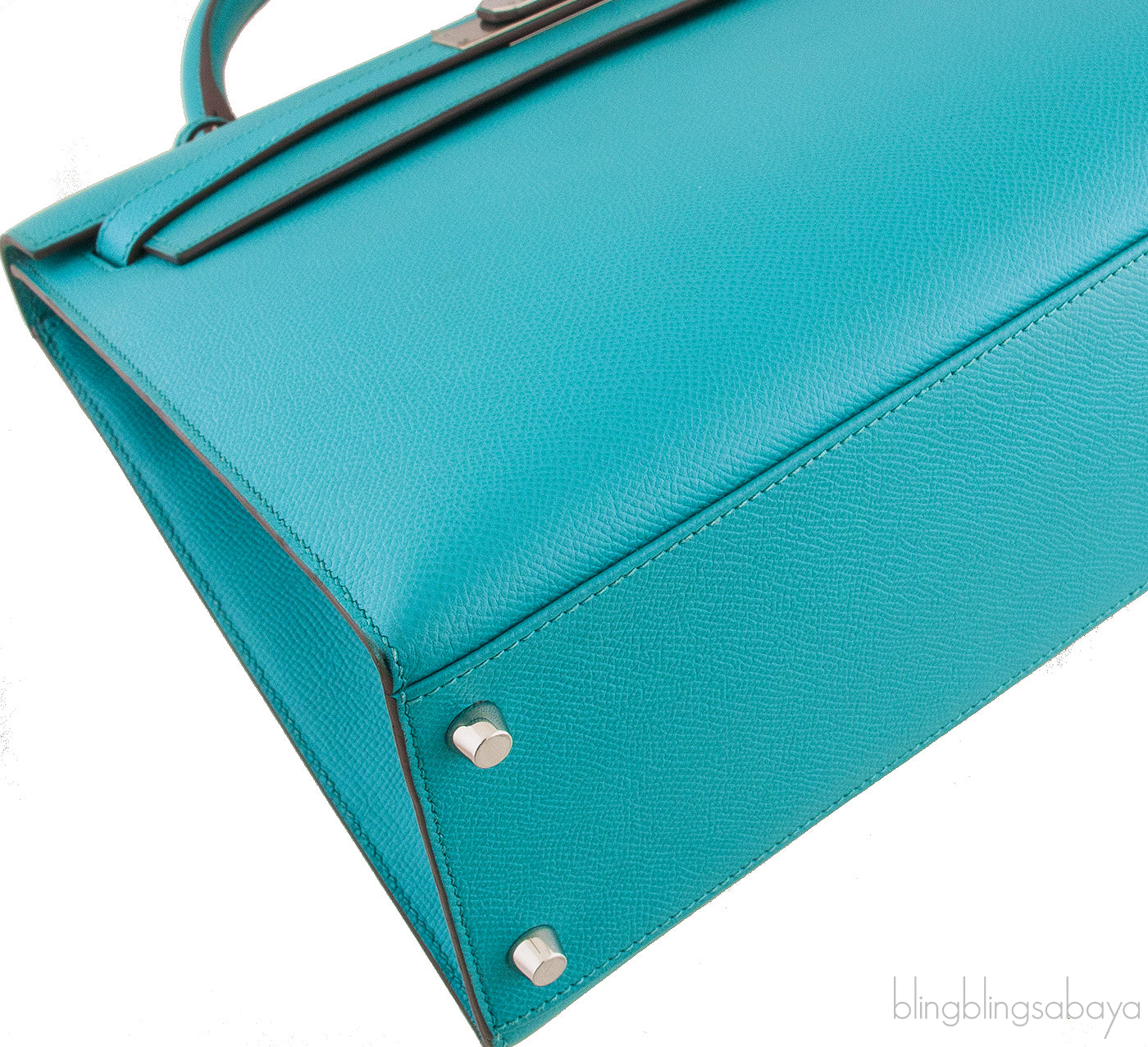 Kelly 32 Bleu Paon Sellier PHW