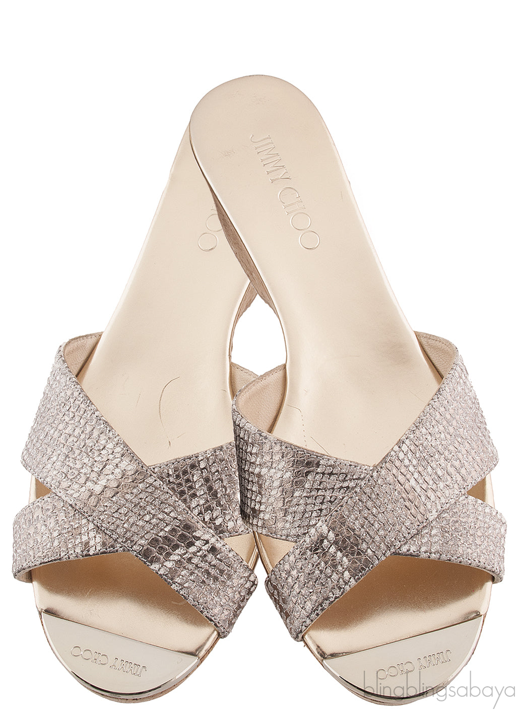 Panna Snake Print Leather Sandals