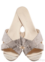 Panna Snake Print Leather Sandals