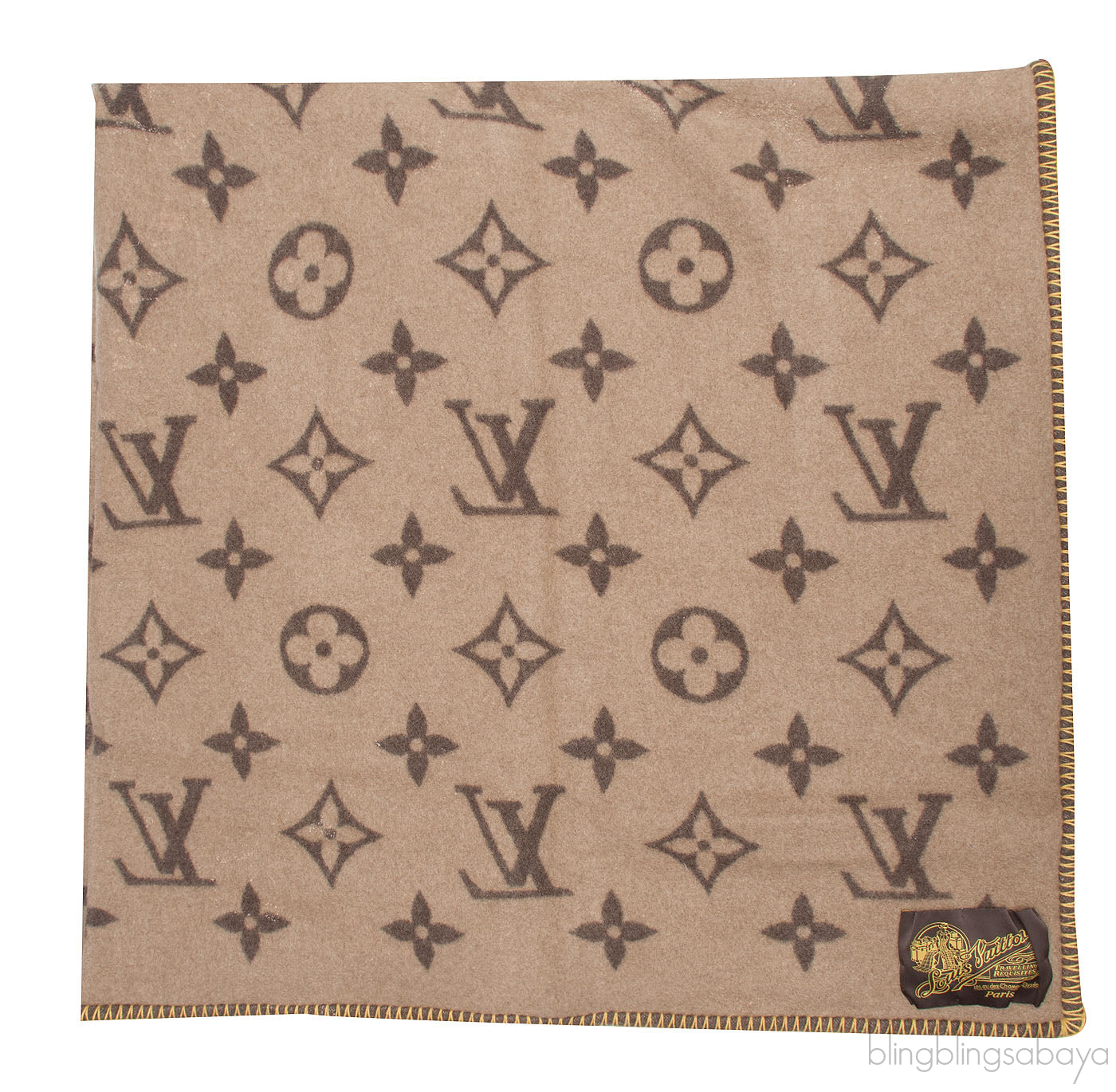 Monogram Wool Throw Blanket