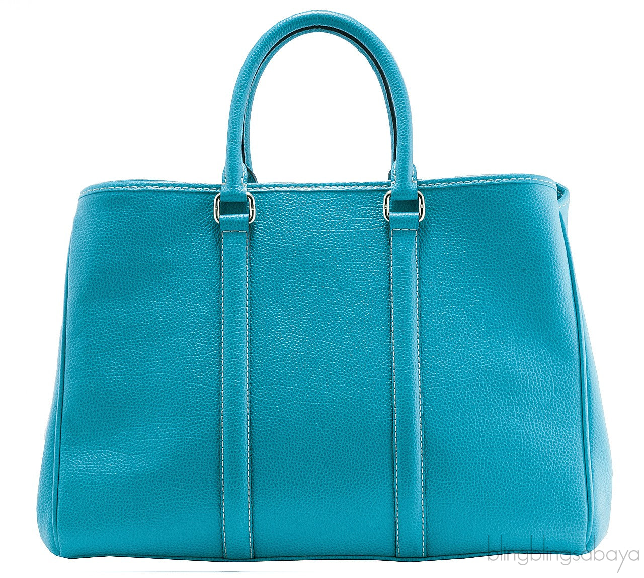 Aqua Marine Leather Tote Bag