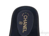Chanel Blue Chain Slip-on Sandals