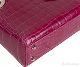 Lady Dior Mini Cherry Sorbet Crocodile GHW