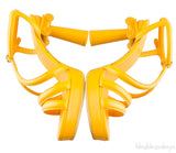 Parthenon Grecian Gladiator Column Heels Yellow