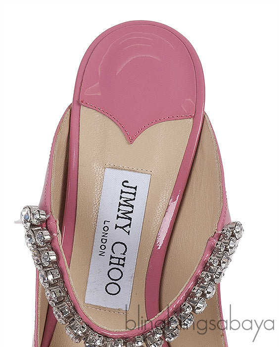 Jimmy Choo Bing Pink Crystal Embellished Mule 38