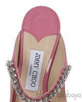 Jimmy Choo Bing Pink Crystal Embellished Mule 38