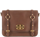 Miu Miu Patina Brown Cervo Leather Bag