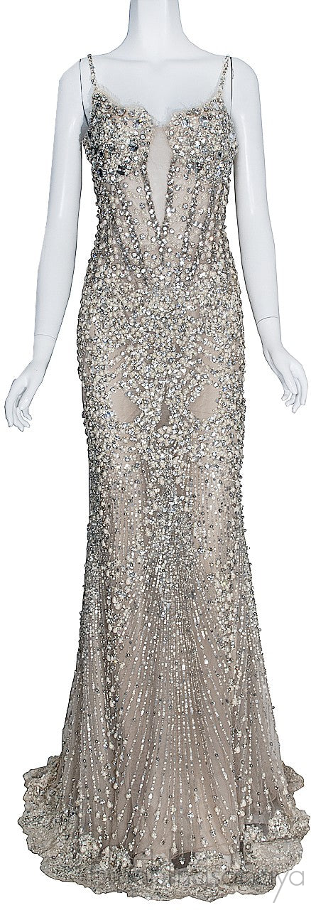 Shell Embellished Long Dress