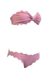 Marysia Scallop Edge Top & Bikini Pink