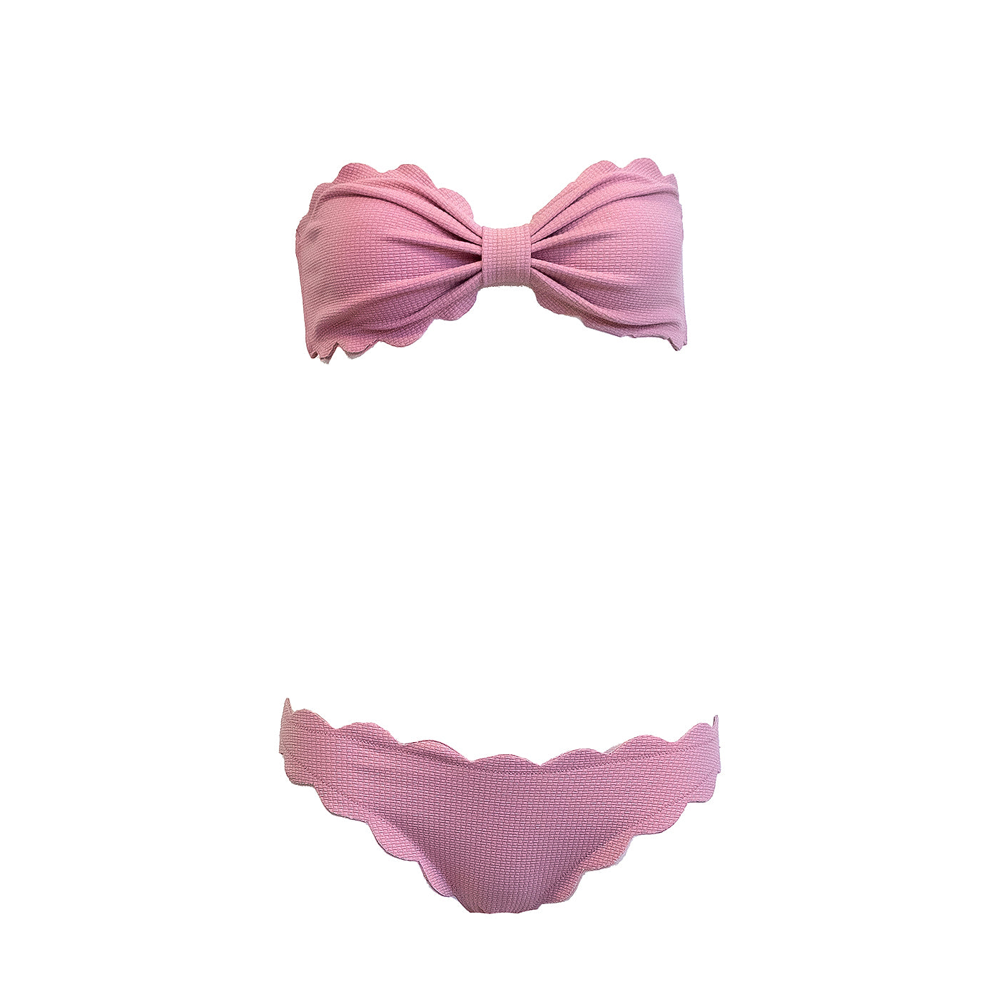 Marysia Scallop Edge Top & Bikini Pink