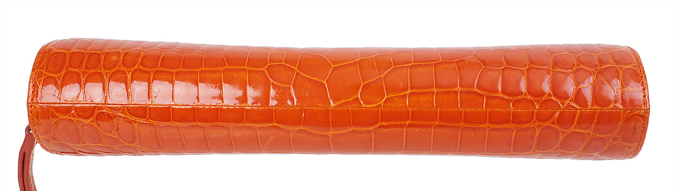 KWANPEN KP Homage Orange Trace Crocodile Long Clutch
