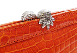 KWANPEN KP Homage Orange Trace Crocodile Long Clutch