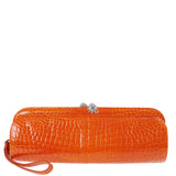 KWANPEN KP Homage Orange Trace Crocodile Long Clutch