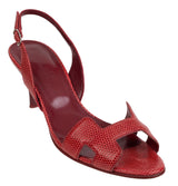 Hermes Vintage Night 70 Lizard Sandals 37