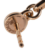 Hermes Ex-Libris Rose Gold Drop Earrings