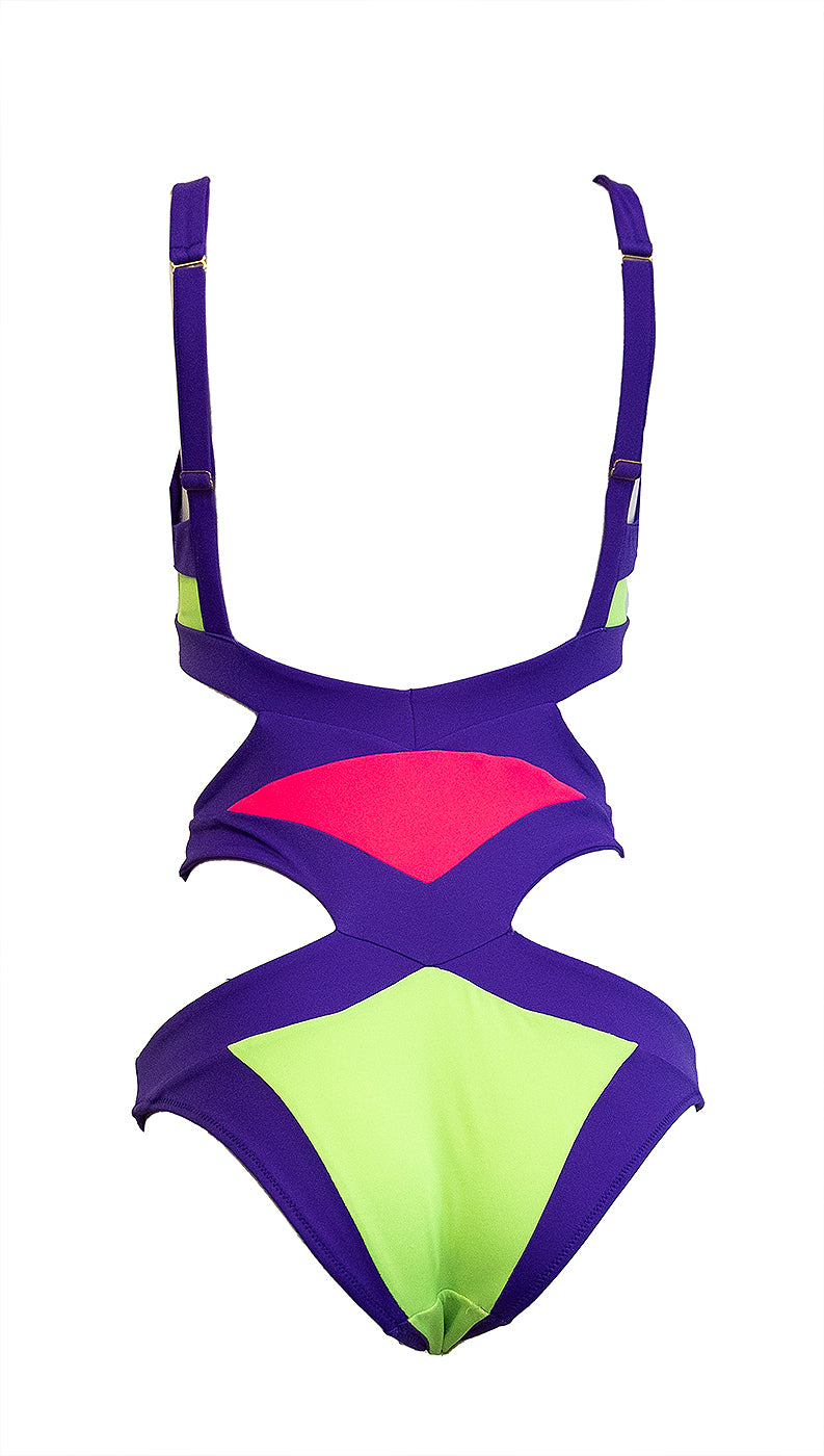 Agent Provocateur Neon Mazy Purple Swimsuit