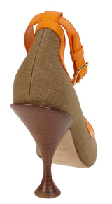 Burberry Brecon Contrast Trim Canvas Pumps 37