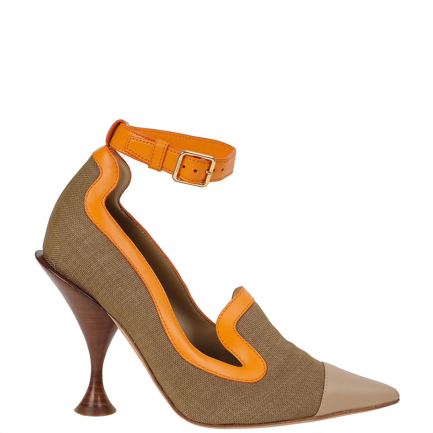 Burberry Brecon Contrast Trim Canvas Pumps 37