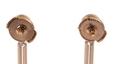 Hermes Ex-Libris Rose Gold Drop Earrings