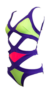 Agent Provocateur Neon Mazy Purple Swimsuit