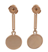 Hermes Ex-Libris Rose Gold Drop Earrings