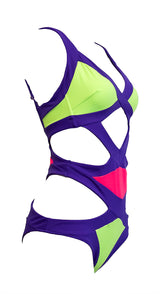 Agent Provocateur Neon Mazy Purple Swimsuit