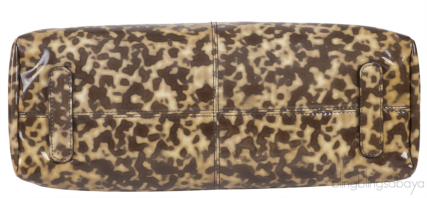 Grande Diva Patent Leopard Bag