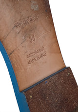 Hermes Blue Izmir Oran Epsom Sandals 36