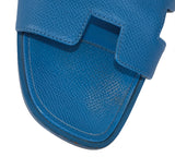 Hermes Blue Izmir Oran Epsom Sandals 36