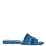 Hermes Blue Izmir Oran Epsom Sandals 36