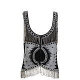 Maje Black Bead Embellished Cezarina Tank Top