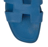 Hermes Blue Izmir Oran Epsom Sandals 36