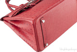 Birkin 30 Rouge VIF Ostrich PHW