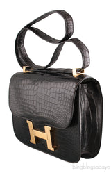 Vintage Constance Black Crocodile