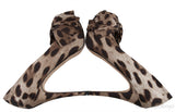 Leopard Bow Peep Toe Heels