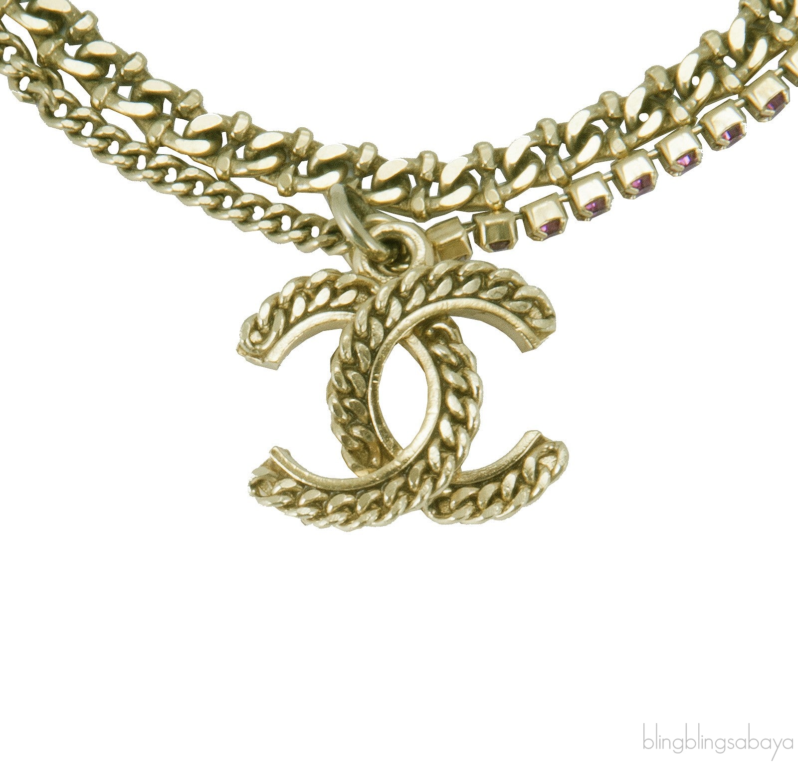 Double Chain CC Bracelet