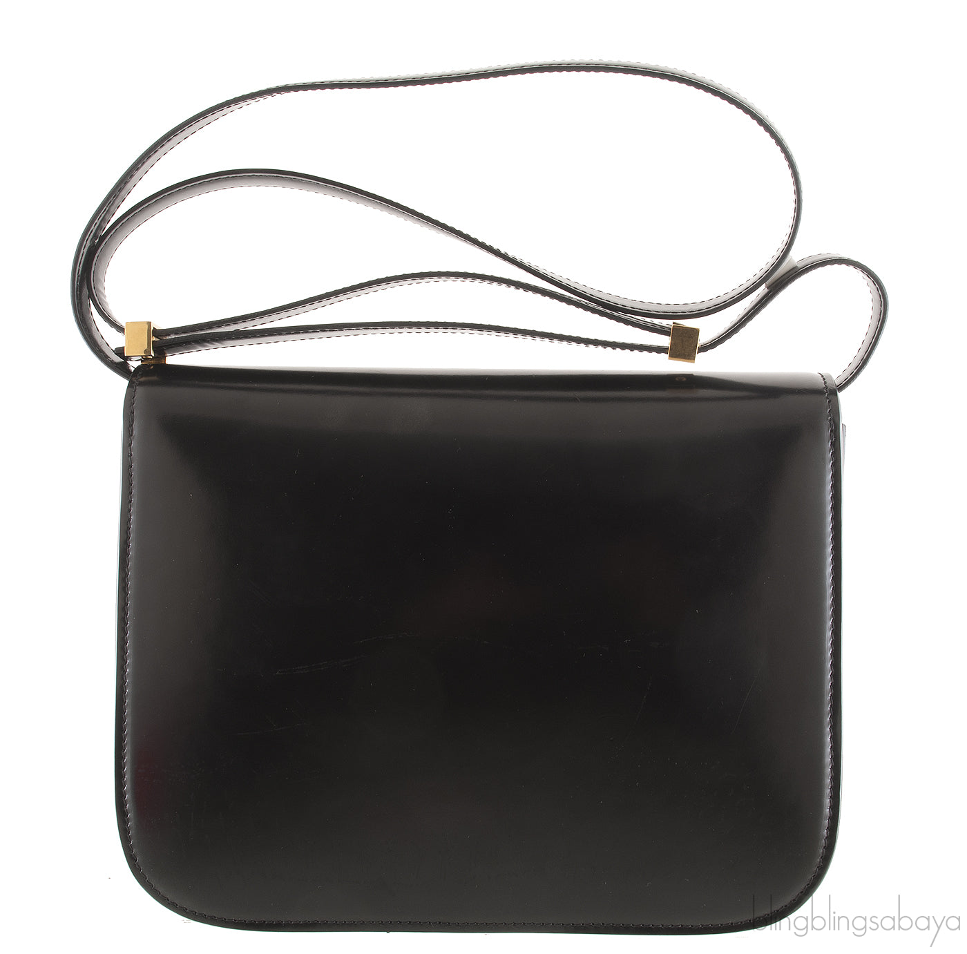 Classic Box Black Leather Bag