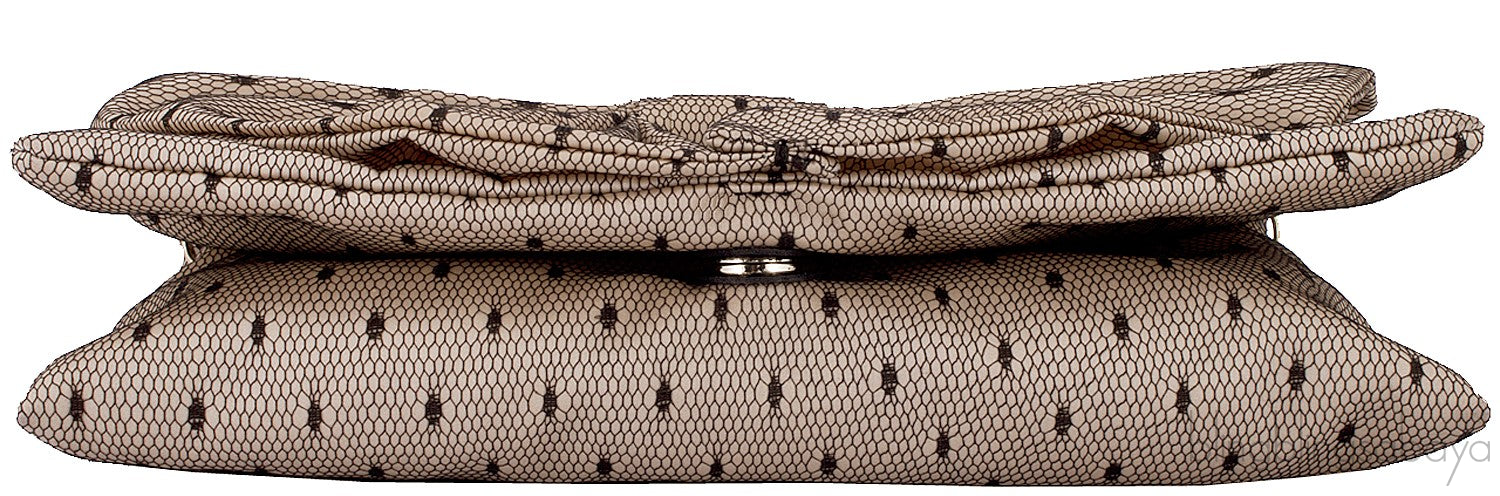 Point D\'Esprit Bow Clutch Bag