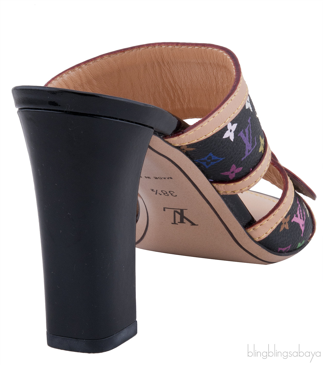 Multicolor Monogram Printed Sandals