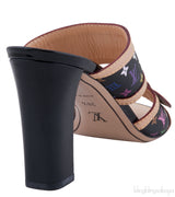 Multicolor Monogram Printed Sandals